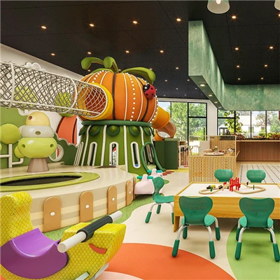 果物と野菜のテーマの屋内遊び場のデザイン