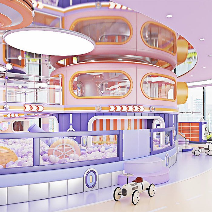 Purple Fantasy Theme Indoor Soft Playground